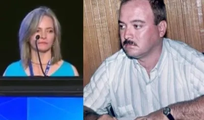 Myriam Carvajal, en representación de su familia, asistió al homenaje a Nelson Carvajal.