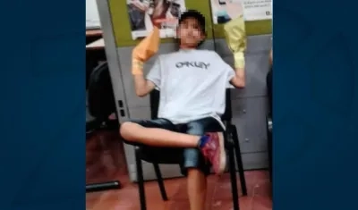 El menor aprehendido.