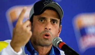 Henrique Capriles Radonski, líder opositor venezolano.