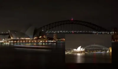 Se apagaron las luces de  del emblemático edificio de la Ópera y del Puente de la Bahía de Sídney.