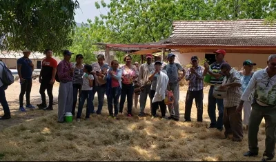 Familias a las que les restituyeron las tierras en Las Nubes, Cesar.