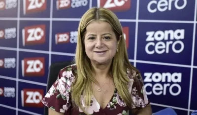 La exalcaldesa Elsa Noguera De la Espriella, durante su visita a Zona Cero.