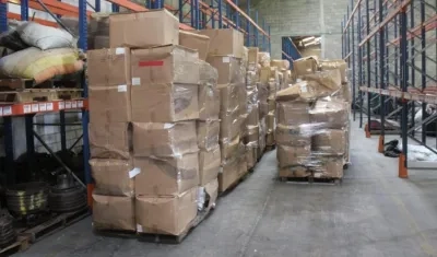 Parqueadero del barrio Simón Bolívar en el que encontraron la mercancía de contrabando.