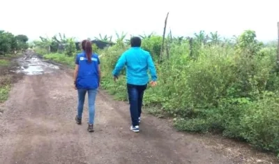 El desplazamiento se produjo en zona rural de Puerto Libertador.