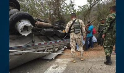 Así quedó el vehículo tras el accidente.