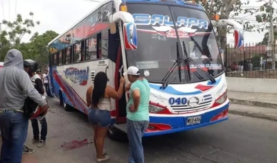 Bus implicado en el accidente.