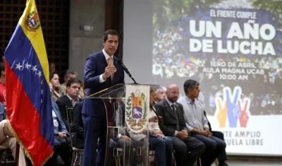 Juan Guaidó, presidente del Parlamento de Venezuela y presidente encargado reconocido por 50 países.