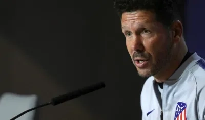 Diego Pablo Simeone, técnico del Atlético de Madrid. 