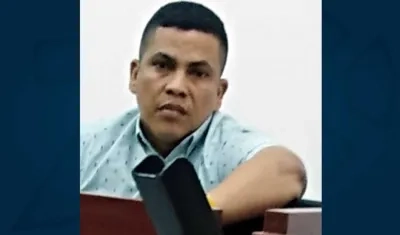 Iván Alberto Barrios De la Hoz durante la audiencia.