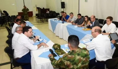 Consejo de seguridad exprés en la Alcaldía de Santa Marta.
