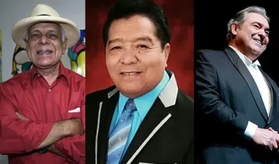 Los artistas Joe Quijano, Pastor López y Alberto Cortez.