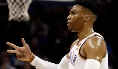  Russell Westbrook, jugador de los Thunder de Oklahoma City.