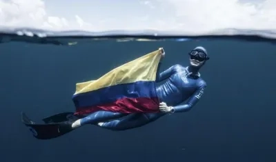 Sofia Gómez, apneista colombiana. 