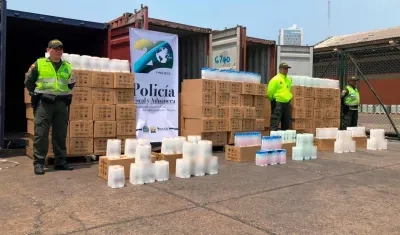 Los productos incautados. 