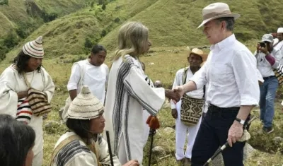 Mamo Jacinto con el expresidente Juan Manuel Santos.