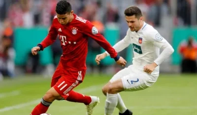 James Rodríguez, jugador del Bayern. 