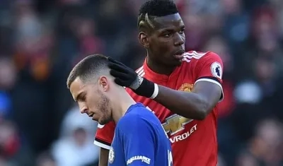 Eden Hazard y Paul Pogba.
