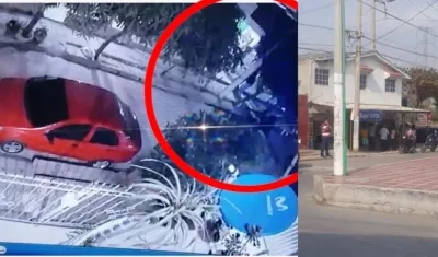 Imagen del fleto y del atraco al Efecty.