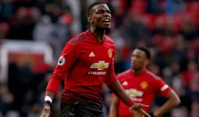 Paul Pogba celebra su anotación. 