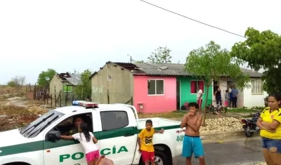 Casas destechadas por el fenómeno natural.