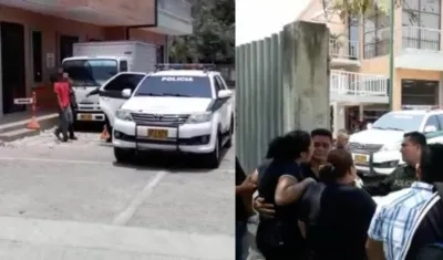 El joven abandona la sede de Medicina Legal, ante el grito de sus mismos familiares por el crimen de su mamá.