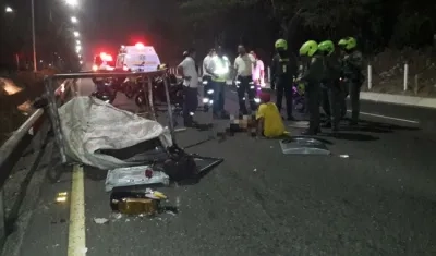 Lugar de los hechos donde murió arrollado el reciclador.