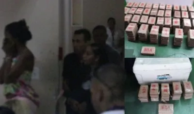 Los capturados y la droga.