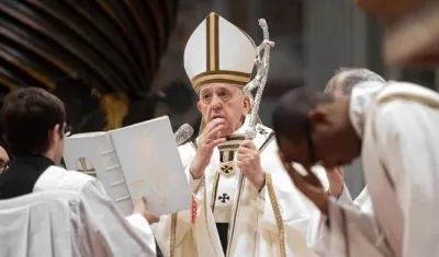 Papa Francisco en la basílica de San Pedro.