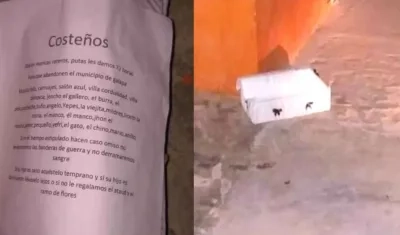 El panfleto y el pequeño ataúd.