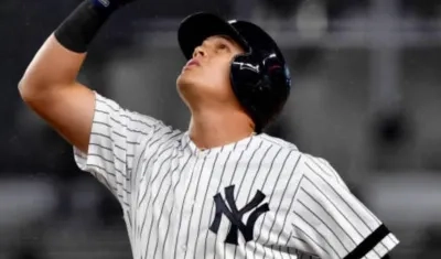 Giovanni Urshela, pelotero colombiano de los Yankees. 