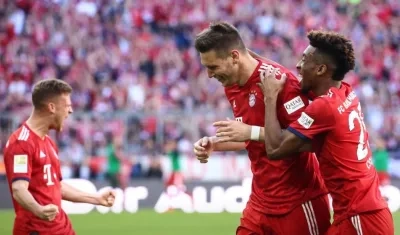 Niklas Süle celebra el gol del trunfo del Bayenr Múnich. 