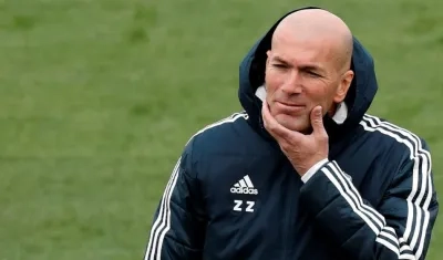 Zinedine Zidane, técnico francés del Real Madrid. 