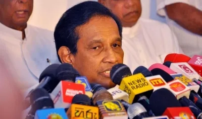 El ministro de Salud de Colombo, Rajtha Senraratne.