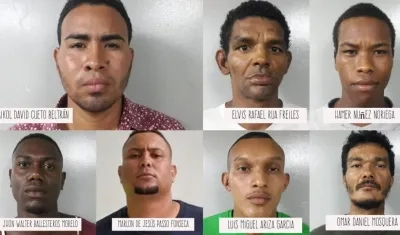 Los siete capturados por los atracos a los buses.