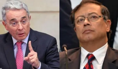 Álvaro Uribe y Gustavo Petro.