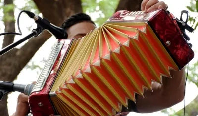 Acordeonero en el Festival Vallenato.