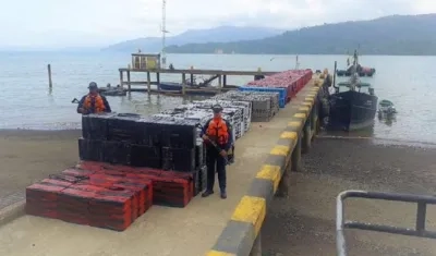 El decomiso se produjo durante un patrullaje de control realizado por la Estación de Guardacostas de Urabá.