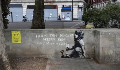 Mural atribuido a Bansky.