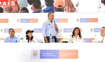 El Presidente Iván Duque durante el Taller Construyendo País, en Pereira.