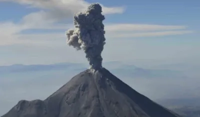 El volcán de Colima. 