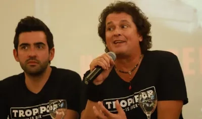 Carlos Vives en rueda de prensa.
