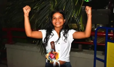 Nicol Zabaleta Duarte celebrando el triunfo.