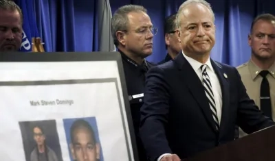 El detenido Mark Steven Domingo, en el tablero.