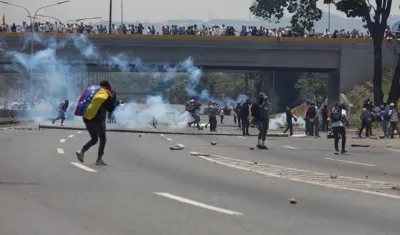 Momentos del enfrentamiento.