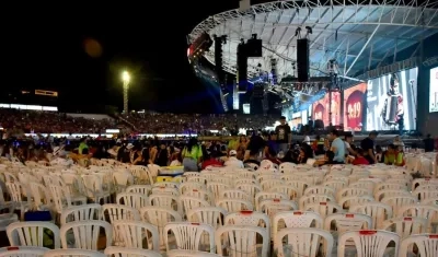Silletería vacía en el Parque de la Leyenda Vallenata.