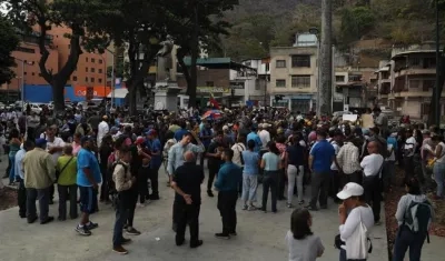 Imagen de la protesta en Caracas.