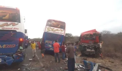 Así quedaron los vehículos involucrados en el accidente fatídico.