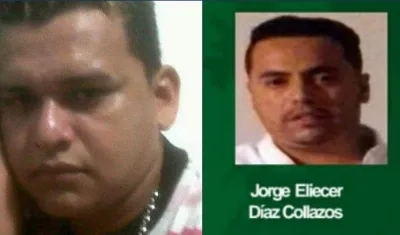 A la izquierda; Digno Palomino; y a la derecha Jorge Eliécer Díaz Collazos, alias 'Castor'.