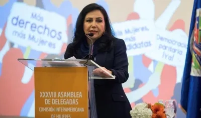Gloria Montenegro Figueroa, presidenta de la Comisión Interamericana de Mujeres.