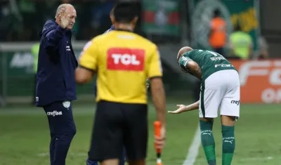 Luis Felipe Escolari, técnico del Palmeiras. 
